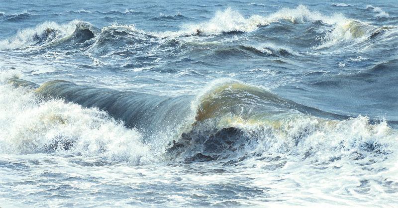 Storm Swell. Painting by Felicity Flutter