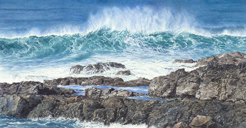 Sea Spray. Painting by Felicity Flutter