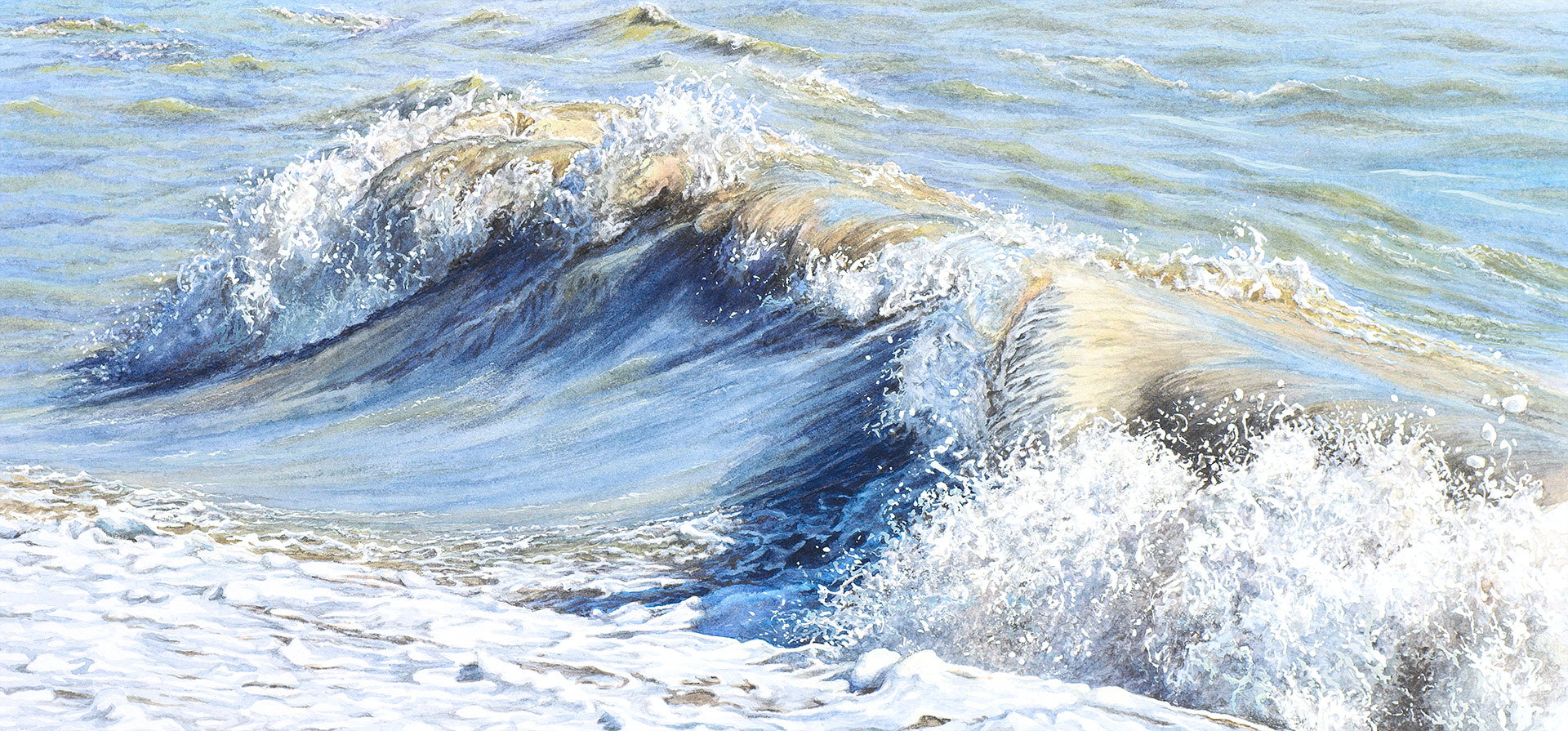 Summer Surf. Painting by Felicity Flutter