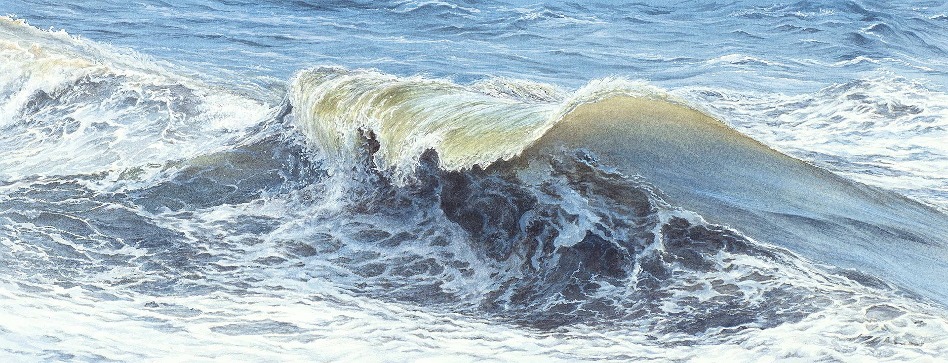Wave painting by Felicity Flutter